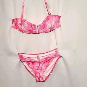 Leilani Bikini Size 6 Pink White Floral